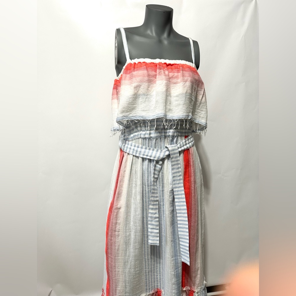 Lemlem / Revolve Asha Ruffle Maxi Dress in Sunrise Size Xs Pre Own